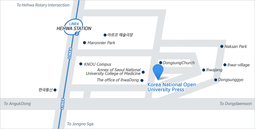 Korea National Open University Press map